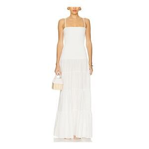 Peixoto 'Clementine' White Cotton Maxi Dress Size S